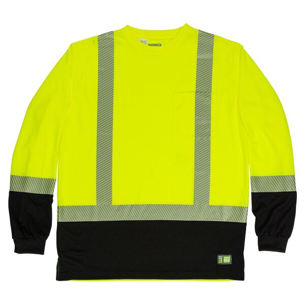Men's Hi-Vis Class 3 Color Blocked Long-Sleeve T-Shirt Thumbnail