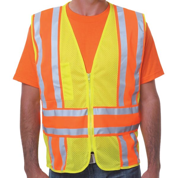 Unisex USA Made Class 2, Level 2 ANSI High Vis Mesh Safety Vest Thumbnail