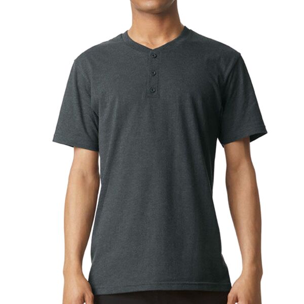 Unisex CVC Henley T-Shirt Thumbnail