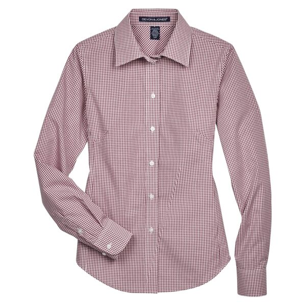 Women's Crown Collection® Gingham Check Woven Dress Shirt Thumbnail