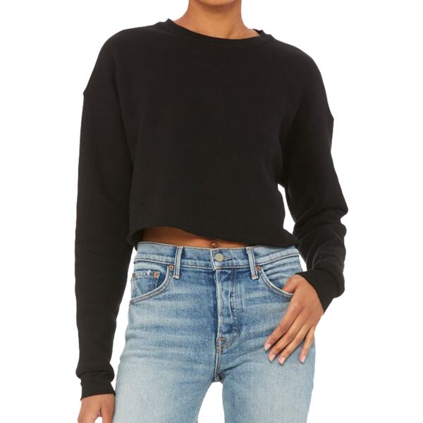 Women's Crop Fleece Crewneck Sweatshirt Thumbnail