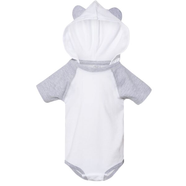 Infant Fine Jersey Raglan Bodysuit with Hood & Ears Thumbnail