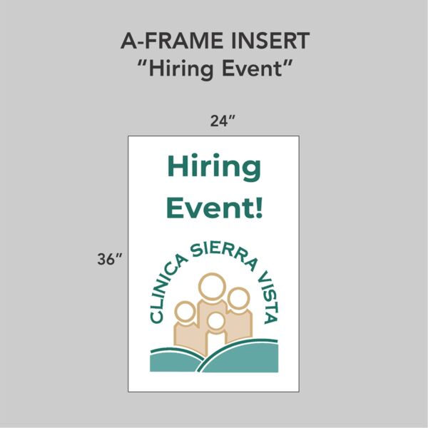A-Frame Insert (Hiring Event) 24" x 36" Thumbnail