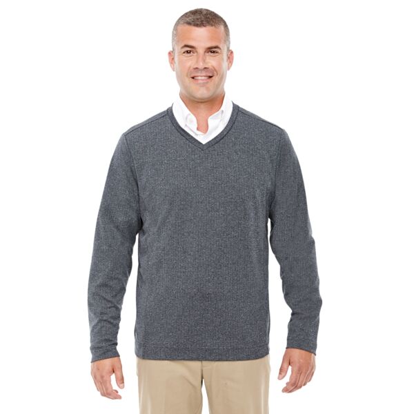 Devon & Jones Adult Fairfield Herringbone V-Neck Pullover Thumbnail