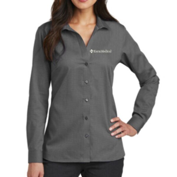 (KM) Ladies Nailhead Non Iron Shirt Thumbnail