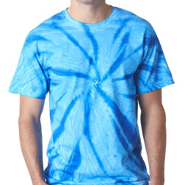 68B Gildan Tie-Dye Adult Neon One-Color Pinwheel Tee Thumbnail