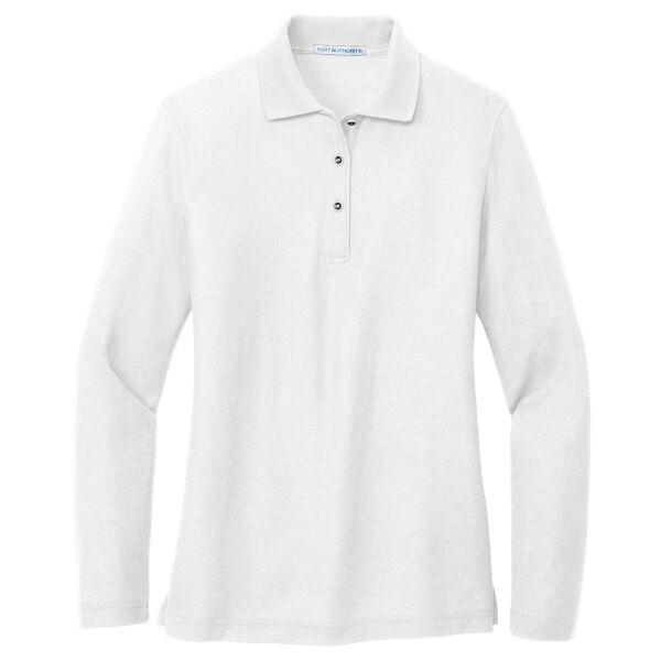 (DPSI) L500LS Ladies Long Sleeve Silk Touch™ Polo Thumbnail